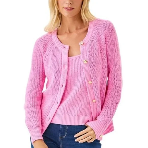 Lilly Pulitzer Bristow Cardigan Size Small Pink Bliss NEW - Picture 2 of 4